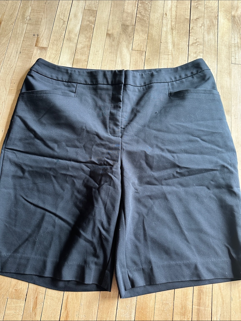 Chico's Black Tailored Bermuda Shorts